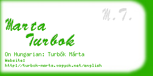 marta turbok business card